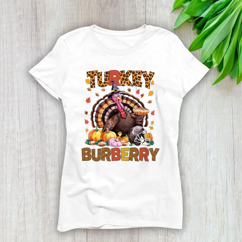 Retro Thanksgiving Turkey Burberry Lady T-Shirt Women Tee LTL19380