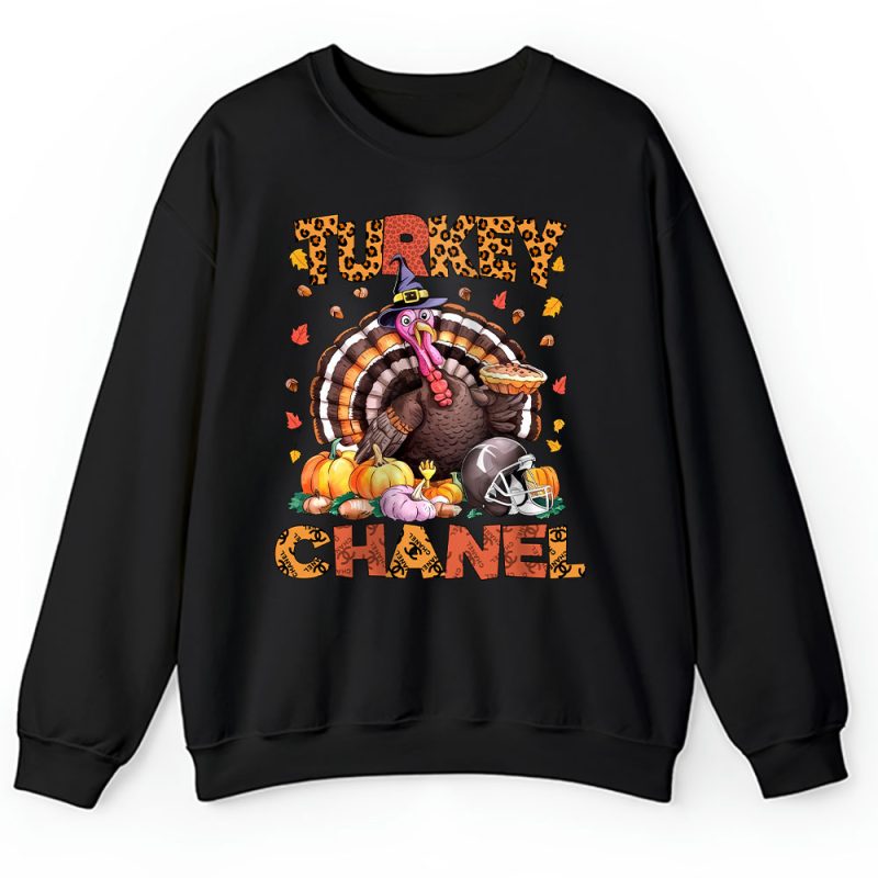 Retro Thanksgiving Turkey Chanel Unisex Sweatshirt TAS19539
