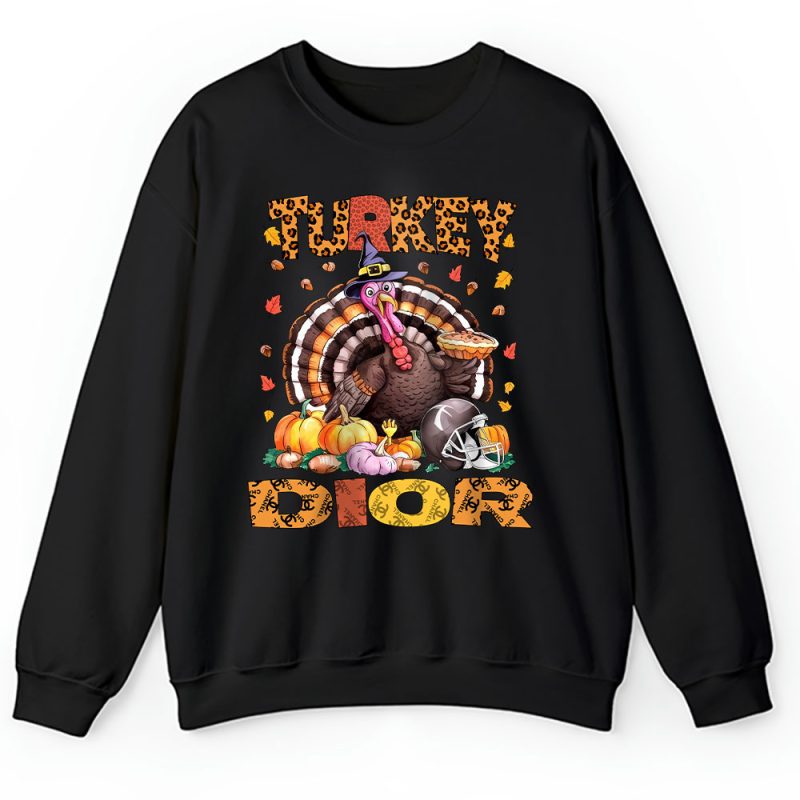 Retro Thanksgiving Turkey Dior Unisex Sweatshirt TAS19540