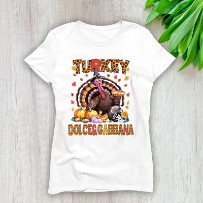 Retro Thanksgiving Turkey Dolce & Gabbana Lady T-Shirt Women Tee LTL19522