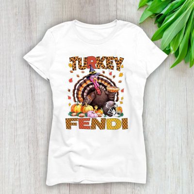 Retro Thanksgiving Turkey Fendi Lady T-Shirt Women Tee LTL19393