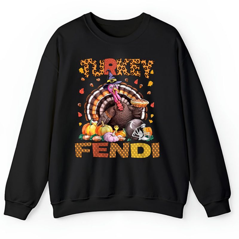 Retro Thanksgiving Turkey Fendi Unisex Sweatshirt TAS19551