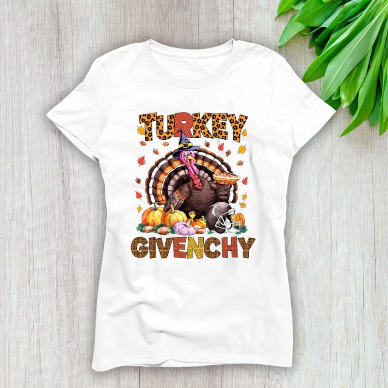 Retro Thanksgiving Turkey Givenchy Lady T-Shirt Women Tee LTL19395