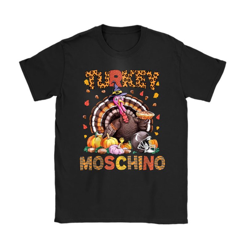 Retro Thanksgiving Turkey Moschino Unisex T-Shirt Cotton Tee TAS19397