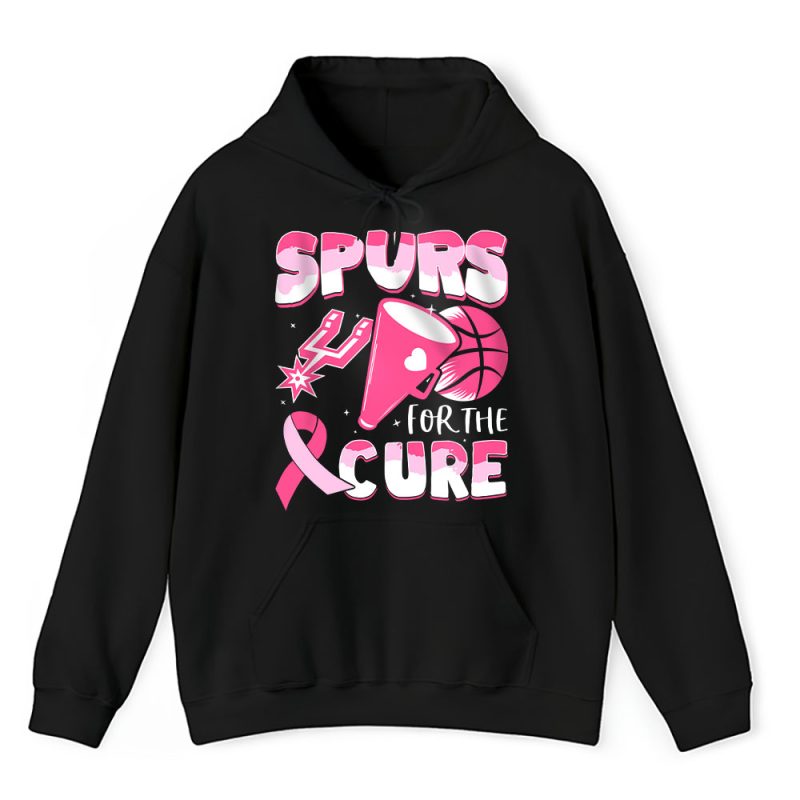 San Antonio Spurs Support Cancer Warrior Cancer Awareness Breast Cancer Gift Unisex Hoodie TAH17843