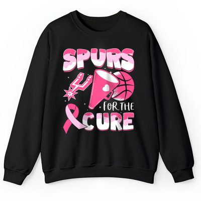 San Antonio Spurs Support Cancer Warrior Cancer Awareness Breast Cancer Gift Unisex Sweatshirt TAS17843