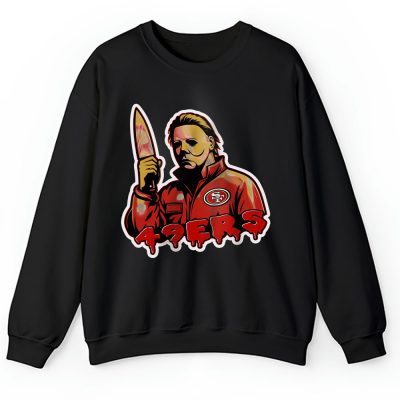 San Francisco 49ers Halloween Masquerade NFL Michael Myers Masked Killer Unisex Sweatshirt TAS17695