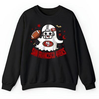 San Francisco 49ers Happy Halloween NFL Cute Ghost Football Unisex Sweatshirt TAS18936