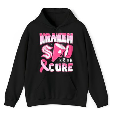 Seattle Kraken Support Cancer Warrior Cancer Awareness Breast Cancer Gift Unisex Hoodie TAH17845