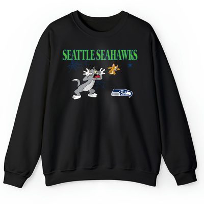 Seattle Seahawks x Halloween Masquerade NFL x Tom And Jerry Unisex Sweatshirt TAS16961