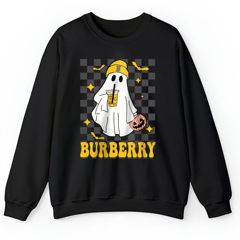 Spooky Season Cute Ghost Halloween Boujee Boojee Burberry Unisex Sweatshirt TAS17098