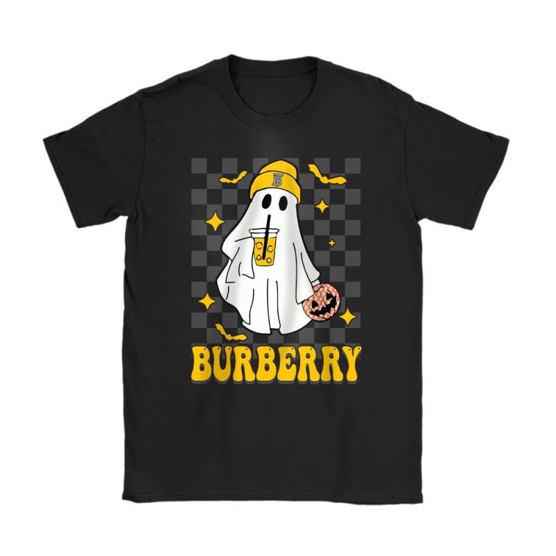 Spooky Season Cute Ghost Halloween Boujee Boojee Burberry Unisex T-Shirt Cotton Tee TAT17098