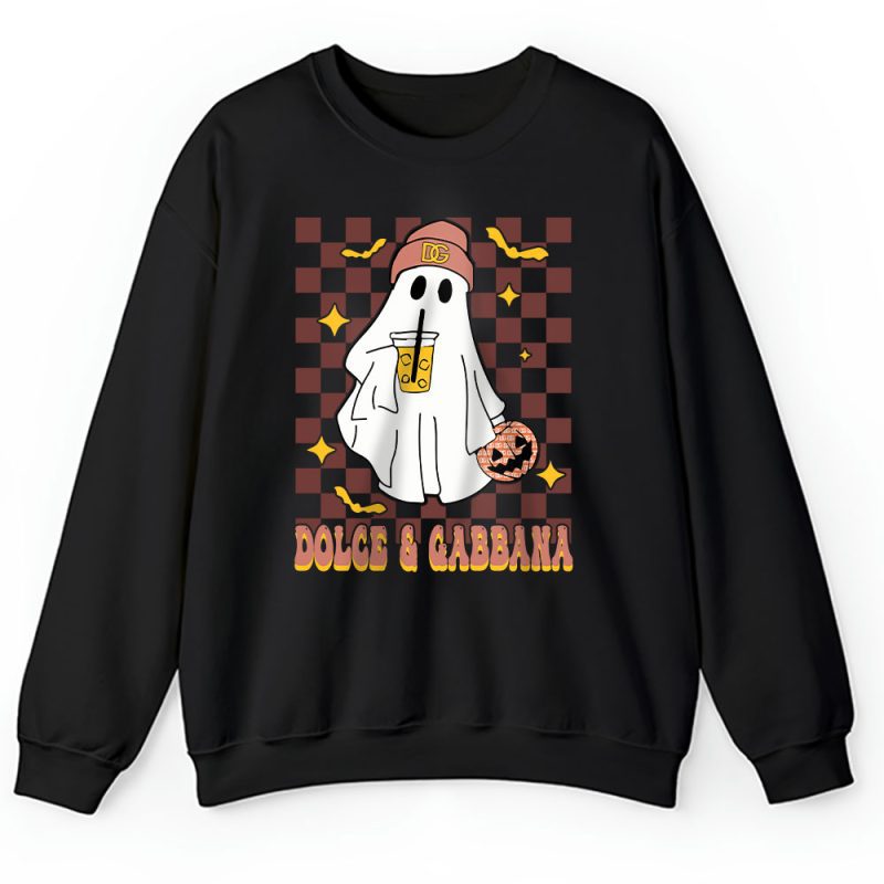 Spooky Season Cute Ghost Halloween Boujee Boojee Dolce & Gabbana Unisex Sweatshirt TAS17099