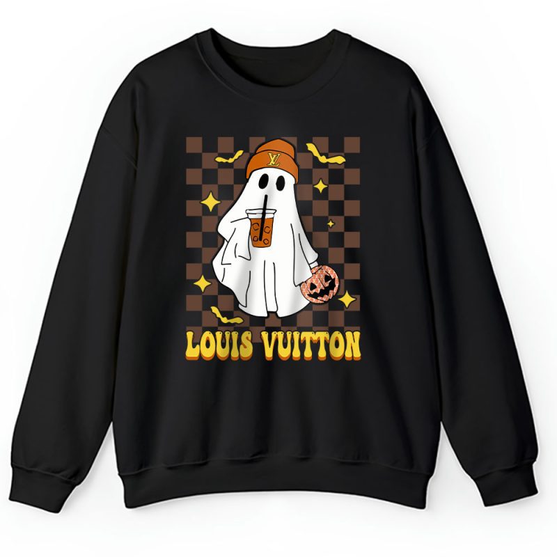 Spooky Season Cute Ghost Halloween Boujee Boojee Louis Vuitton Unisex Sweatshirt TAS17100