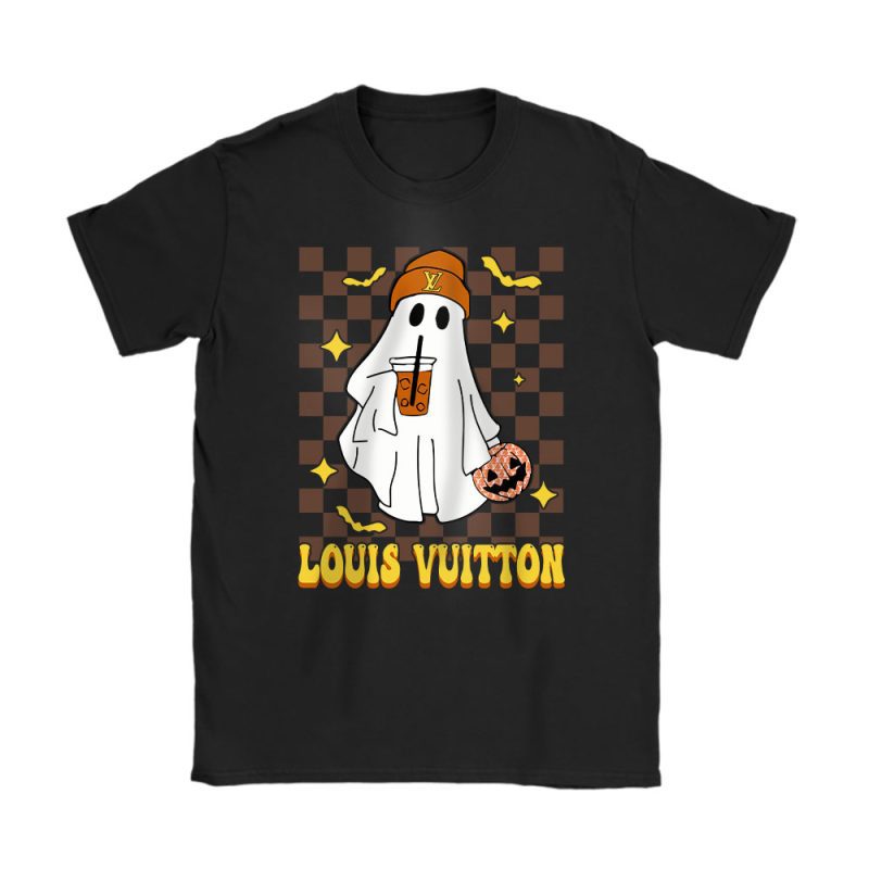 Spooky Season Cute Ghost Halloween Boujee Boojee Louis Vuitton Unisex T-Shirt Cotton Tee TAT17100