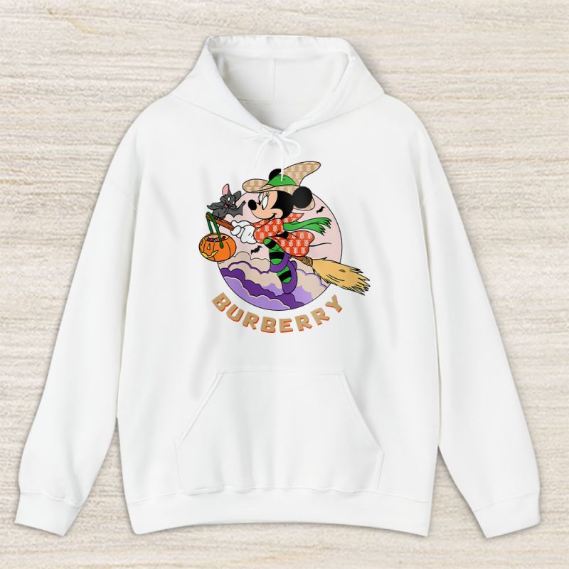 Spooky Vibes Retro Mickey Ghost Burberry Unisex Hoodie TAH17763
