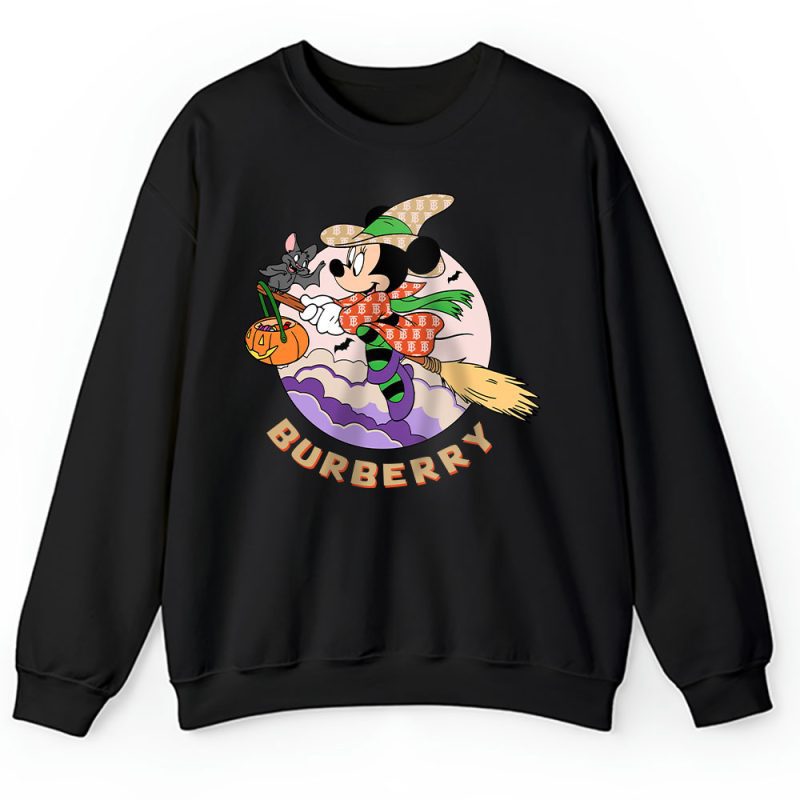 Spooky Vibes Retro Mickey Ghost Burberry Unisex Sweatshirt TAS17763