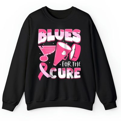 St. Louis Blues Support Cancer Warrior Cancer Awareness Breast Cancer Gift Unisex Sweatshirt TAS17849