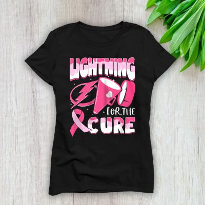 Tampa Bay Lightning Support Cancer Warrior Cancer Awareness Breast Cancer Gift Lady T-Shirt Women Tee LTL17852