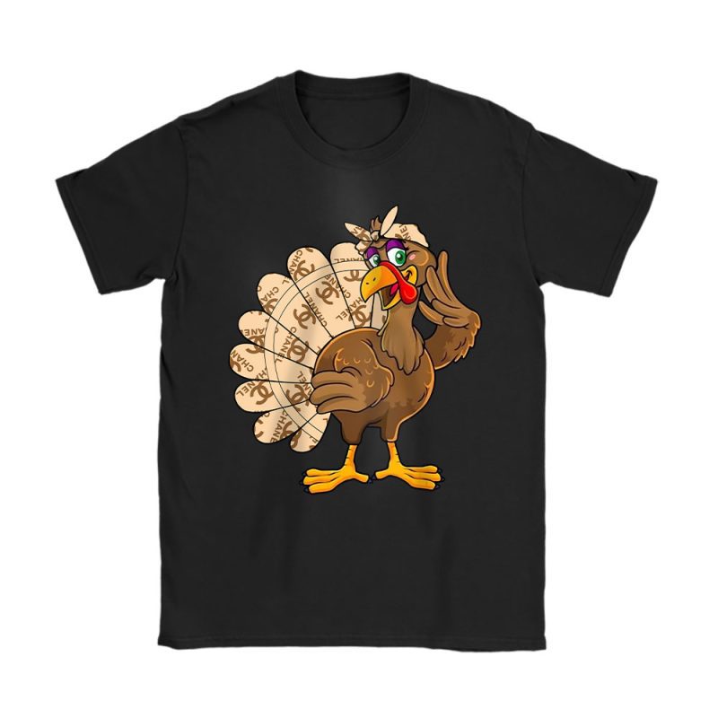 Thanksgiving Turkey Autumn Fall Chanel Unisex T-Shirt Cotton Tee TAS18253
