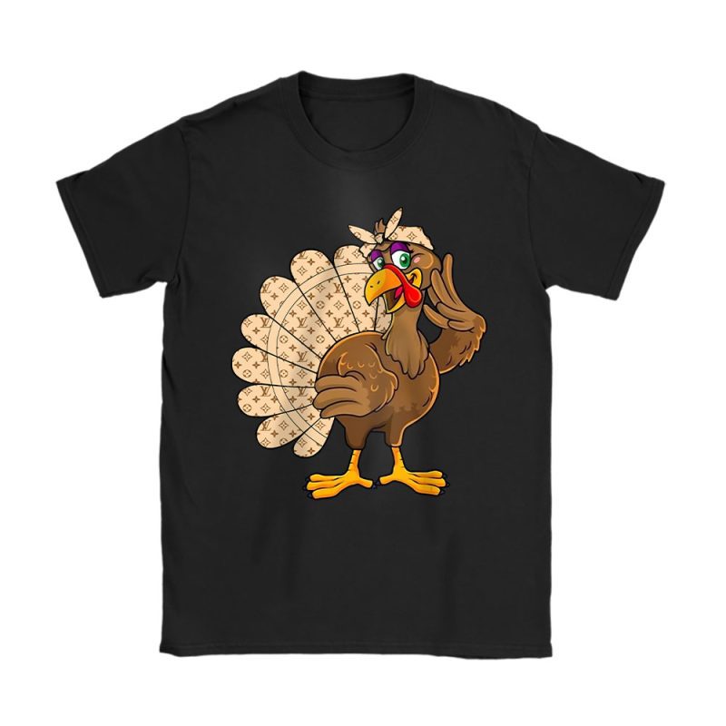 Thanksgiving Turkey Autumn Fall Louis Vuitton Unisex T-Shirt Cotton Tee TAS18258