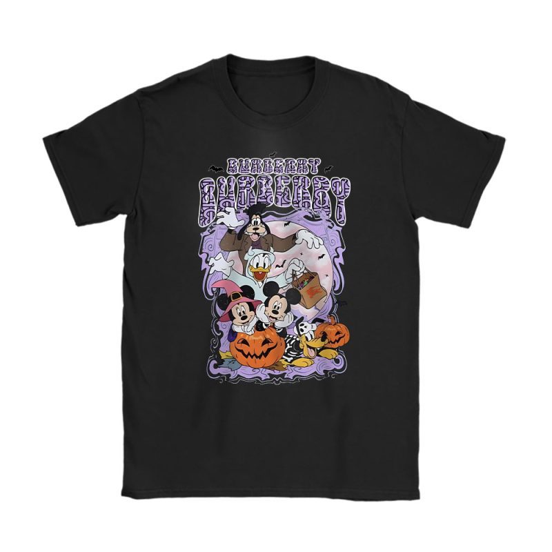 Tis The Season Retro Mickey Ghost Burberry Unisex T-Shirt Cotton Tee TAT17101