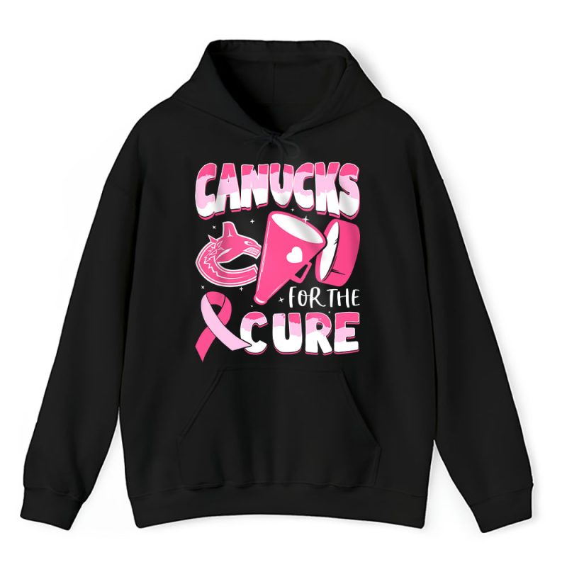 Vancouver Canucks Support Cancer Warrior Cancer Awareness Breast Cancer Gift Unisex Hoodie TAH17858