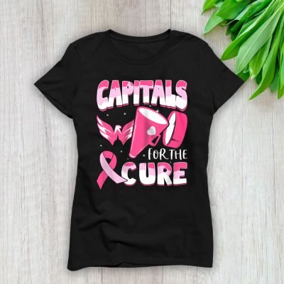 Washington Capitals Support Cancer Warrior Cancer Awareness Breast Cancer Gift Lady T-Shirt Women Tee LTL17779