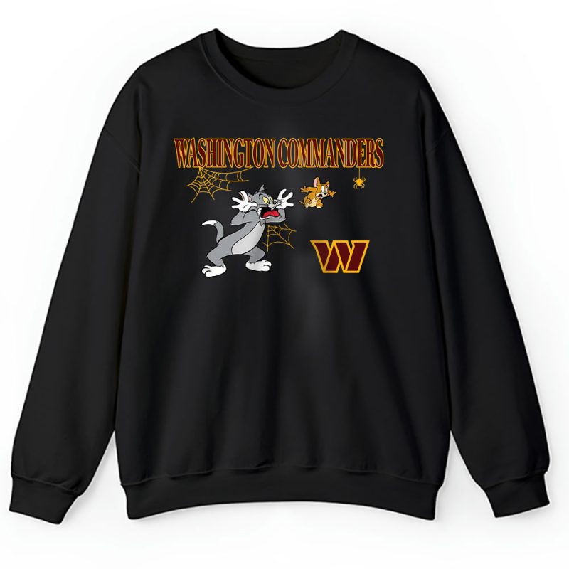 Washington Commanders x Halloween Masquerade NFL x Tom And Jerry Unisex Sweatshirt TAS16965