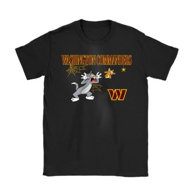 Washington Commanders x Halloween Masquerade NFL x Tom And Jerry Unisex T-Shirt Cotton Tee TAT16965