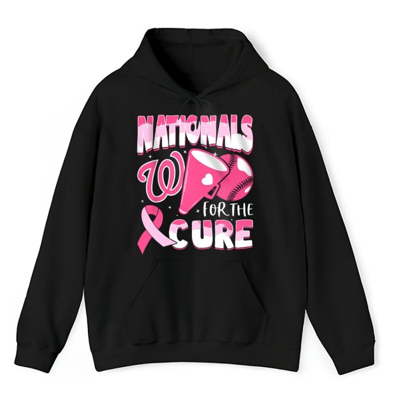 Washington Nationals Support Cancer Warrior Cancer Awareness Breast Cancer Gift Unisex Hoodie TAH17780