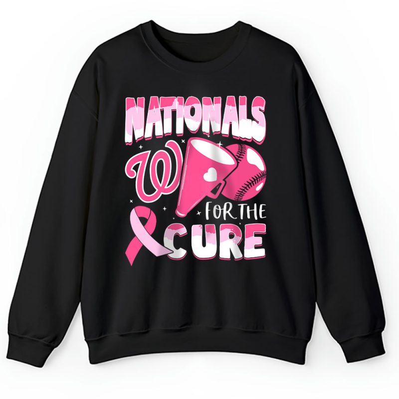 Washington Nationals Support Cancer Warrior Cancer Awareness Breast Cancer Gift Unisex Sweatshirt TAS17780