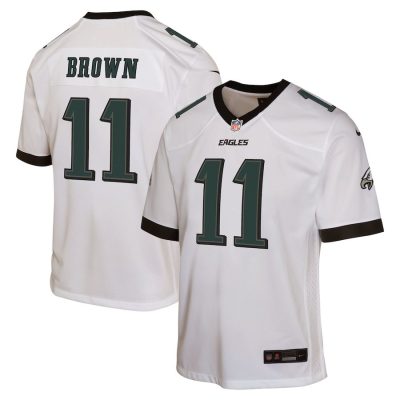 A.J. Brown Philadelphia Eagles Youth Game Jersey - White