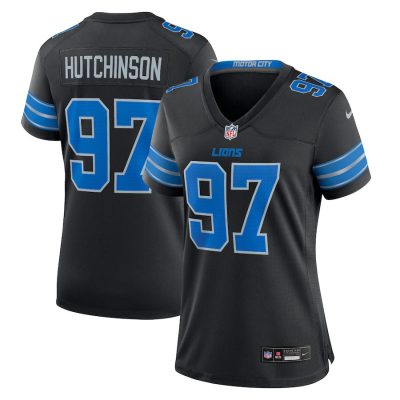 Aidan Hutchinson Detroit Lions Women's 2nd Alternate Game Jersey - Black