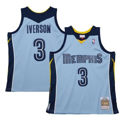 Allen Iverson Memphis Grizzlies 2009/10 Hardwood Classics Swingman Jersey - Light Blue