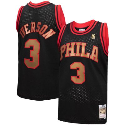 Allen Iverson Philadelphia 76ers 1996/97 Hardwood Classics Reload 3.0 Swingman Jersey - Black