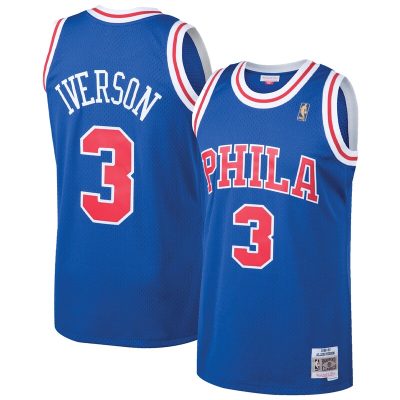 Allen Iverson Philadelphia 76ers 1996/97 Hardwood Classics Throwback Swingman Jersey - Royal