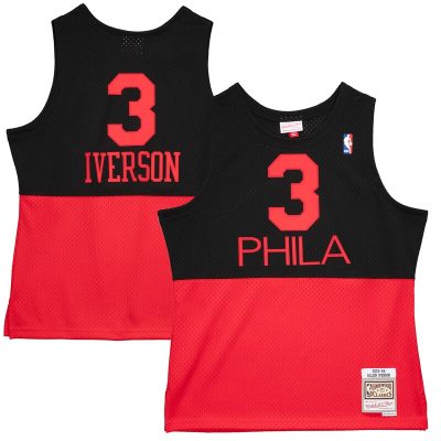 Allen Iverson Philadelphia 76ers 2003/04 Hardwood Classics Reload 2.0 Swingman Jersey - Black