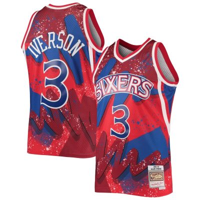 Allen Iverson Philadelphia 76ers Hardwood Classics 1996/97 Hyper Hoops Swingman Jersey - Red