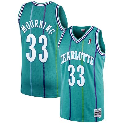 Alonzo Mourning Charlotte Hornets 1992/93 Hardwood Classics Swingman Jersey - Teal