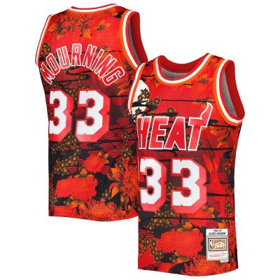 Alonzo Mourning Miami Heat 1996/97 Hardwood Classics Lunar New Year Swingman Jersey - Red