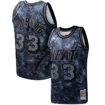 Alonzo Mourning Miami Heat Hardwood Classics 1996/97 Tie-Dye Swingman Jersey - Black