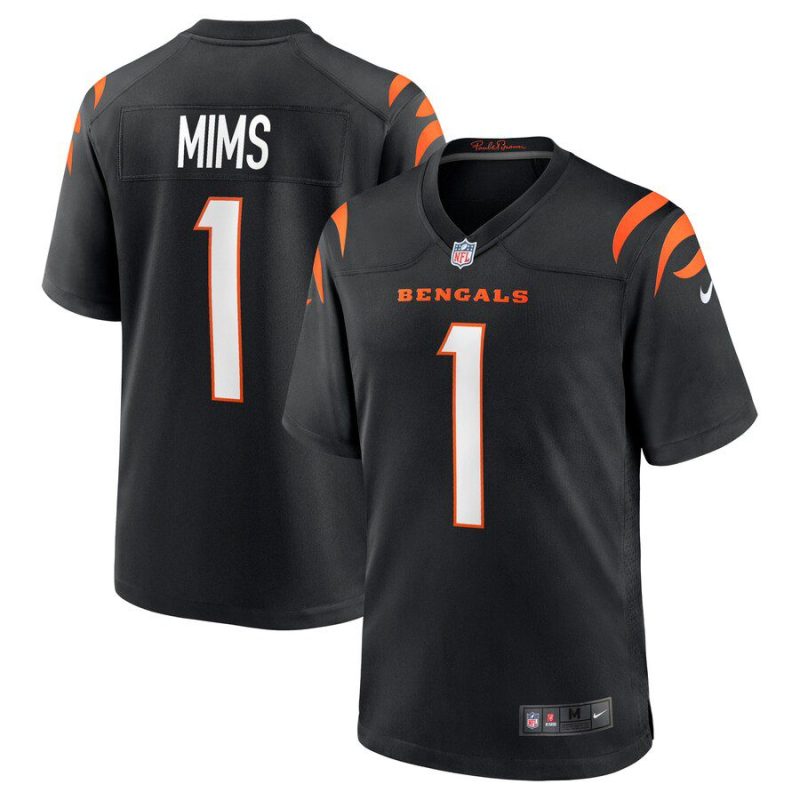 Amarius Mims Cincinnati Bengals 2024 NFL Draft First Round Pick Player Game Jersey - Black