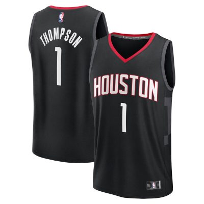 Amen Thompson Houston Rockets Fast Break Replica Player Jersey - Statement Edition - Black