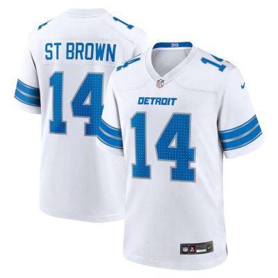 Amon-Ra St. Brown Detroit Lions Game Jersey - White