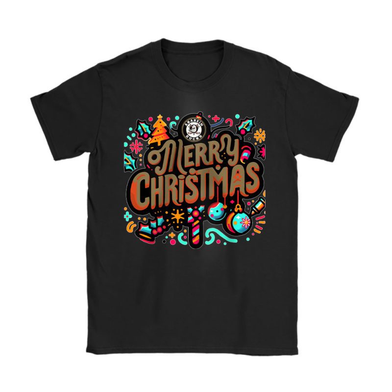 Anaheim Ducks Merry Christmas NHL Gift For Fan Christmas Funny Unisex T-Shirt Cotton Tee TAT21288