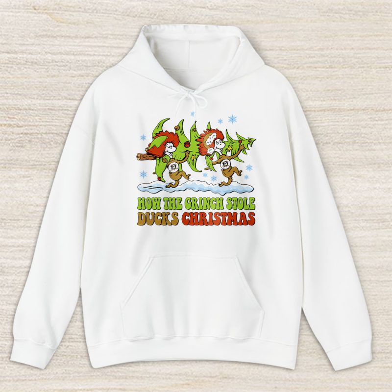 Anaheim Ducks Merry Christmas NHL Gift For Fan Cute Grinch Unisex Hoodie TAS21596