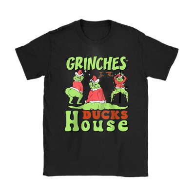 Anaheim Ducks Merry Christmas NHL Gift For Fan Cute Grinch Unisex T-Shirt Cotton Tee TAT21597