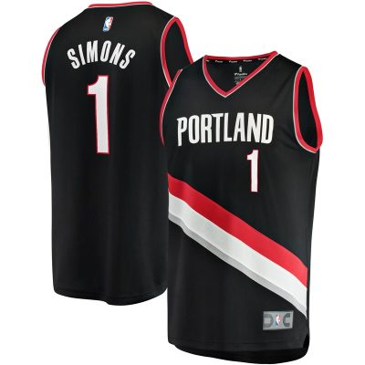 Anfernee Simons Portland Trail Blazers Fast Break Replica Jersey - Icon Edition - Black