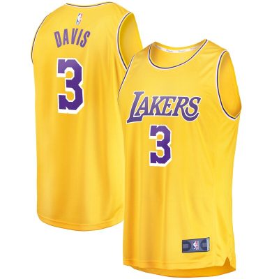 Anthony Davis Los Angeles Lakers Fast Break Replica Jersey - Icon Edition - Gold